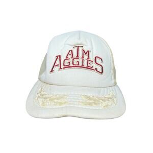 Texas A&M Aggies NCAA Moja Innovations Vintage 80s Hat Embroidered White Maroon‎